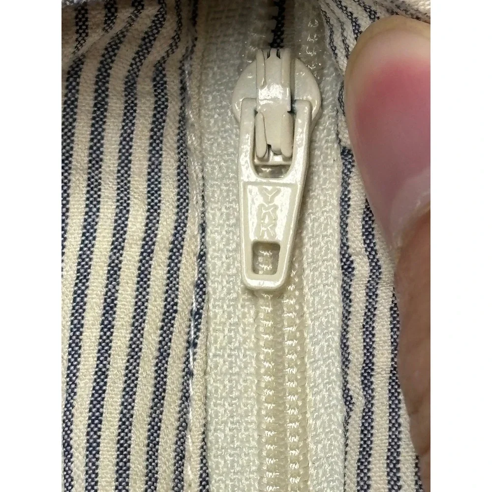 Vintage NWT AKA Eddie Bauer Mens Seersucker White‎ Striped Pleated Pants 40X34